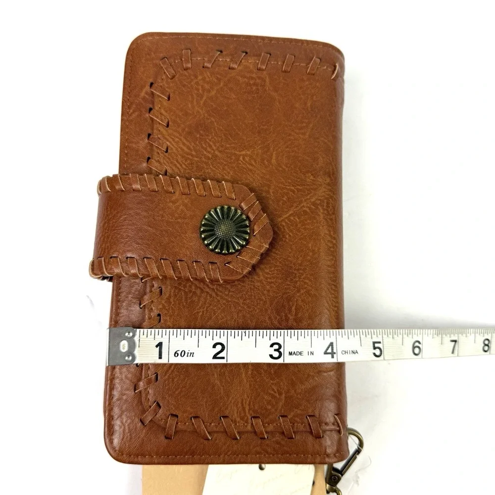 Emperia Haute Fashion Wallet Vegan PETA Approved Brown Clutch Wristlet Brand New